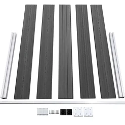 MAISON EXCLUSIVE - Ensemble de panneau de clôture wpc 526x105 cm noir