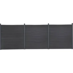 MAISON EXCLUSIVE - Ensemble de panneaux de clôture gris 526x186 cm wpc