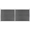 MAISON EXCLUSIVE - Ensemble de panneau de clôture wpc 353x146 cm noir