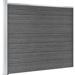 MAISON EXCLUSIVE - Ensemble de panneau de clôture wpc 353x146 cm noir
