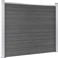 MAISON EXCLUSIVE - Ensemble de panneau de clôture wpc 353x146 cm noir