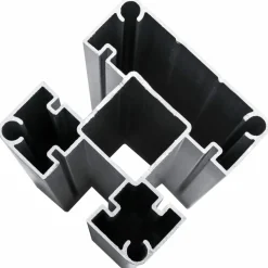 MAISON EXCLUSIVE - Ensemble de panneau de clôture wpc 353x146 cm noir