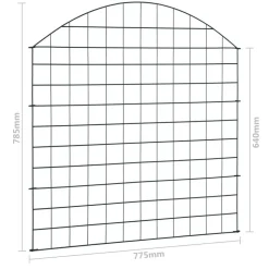 MAISON EXCLUSIVE - Ensemble de clôture de jardin arquée 77,5x78,5 cm vert