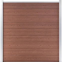 MAISON EXCLUSIVE - Ensemble de clôture wpc 5 carré + 1 incliné 965 x 186 cm marron