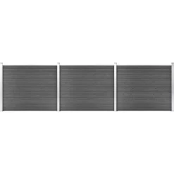 MAISON EXCLUSIVE - Ensemble de panneau de clôture wpc 526x146 cm noir