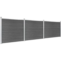 MAISON EXCLUSIVE - Ensemble de panneau de clôture wpc 526x146 cm noir