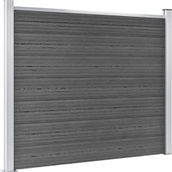 MAISON EXCLUSIVE - Ensemble de panneau de clôture wpc 526x146 cm noir
