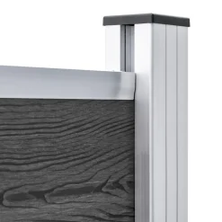 MAISON EXCLUSIVE - Ensemble de panneau de clôture wpc 526x146 cm noir