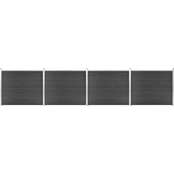 MAISON EXCLUSIVE - Ensemble de panneau de clôture wpc 699x146 cm gris