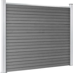MAISON EXCLUSIVE - Ensemble de panneau de clôture wpc 699x146 cm gris