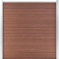 MAISON EXCLUSIVE - Ensemble de clôture wpc 8 carré + 1 incliné 1484x186 cm marron