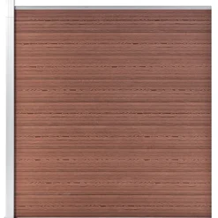 MAISON EXCLUSIVE - Ensemble de clôture wpc 8 carré + 1 incliné 1484x186 cm marron