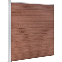 MAISON EXCLUSIVE - Ensemble de clôture wpc 8 carré + 1 incliné 1484x186 cm marron