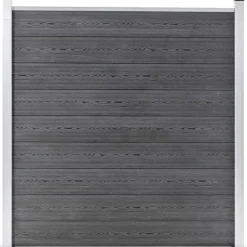 MAISON EXCLUSIVE - Ensemble de clôture wpc 1 carré + 1 incliné 273x186 cm gris