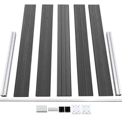 MAISON EXCLUSIVE - Ensemble de panneau de clôture wpc 699x105 cm noir