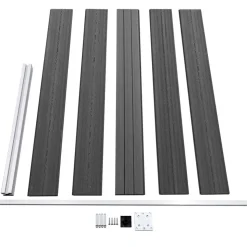 MAISON EXCLUSIVE - Ensemble de panneau de clôture wpc 699x105 cm noir