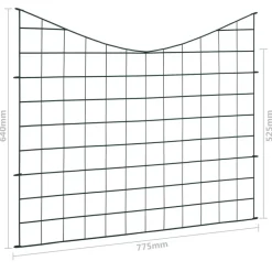 MAISON EXCLUSIVE - Ensemble de clôture de jardin voûtée plus basse 77,5x64 cm vert
