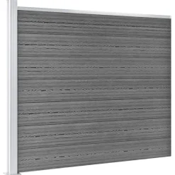 MAISON EXCLUSIVE - Ensemble de panneau de clôture wpc 353x146 cm gris