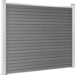 MAISON EXCLUSIVE - Ensemble de panneau de clôture wpc 353x146 cm gris