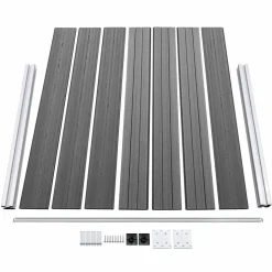 MAISON EXCLUSIVE - Ensemble de panneau de clôture wpc 353x146 cm gris