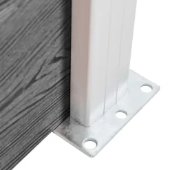 MAISON EXCLUSIVE - Ensemble de panneau de clôture wpc 353x146 cm gris