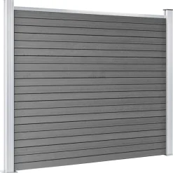 MAISON EXCLUSIVE - Ensemble de panneau de clôture wpc 872x146 cm gris