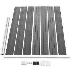 MAISON EXCLUSIVE - Ensemble de panneau de clôture wpc 872x146 cm gris