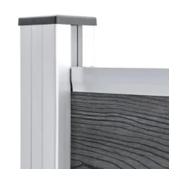 MAISON EXCLUSIVE - Ensemble de panneau de clôture wpc 872x146 cm gris