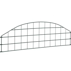 MAISON EXCLUSIVE - Ensemble de clôture de jardin arquée 77,3x26 cm vert