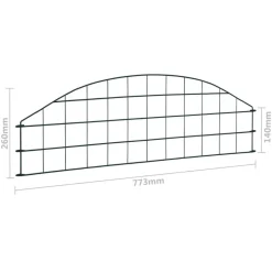MAISON EXCLUSIVE - Ensemble de clôture de jardin arquée 77,3x26 cm vert