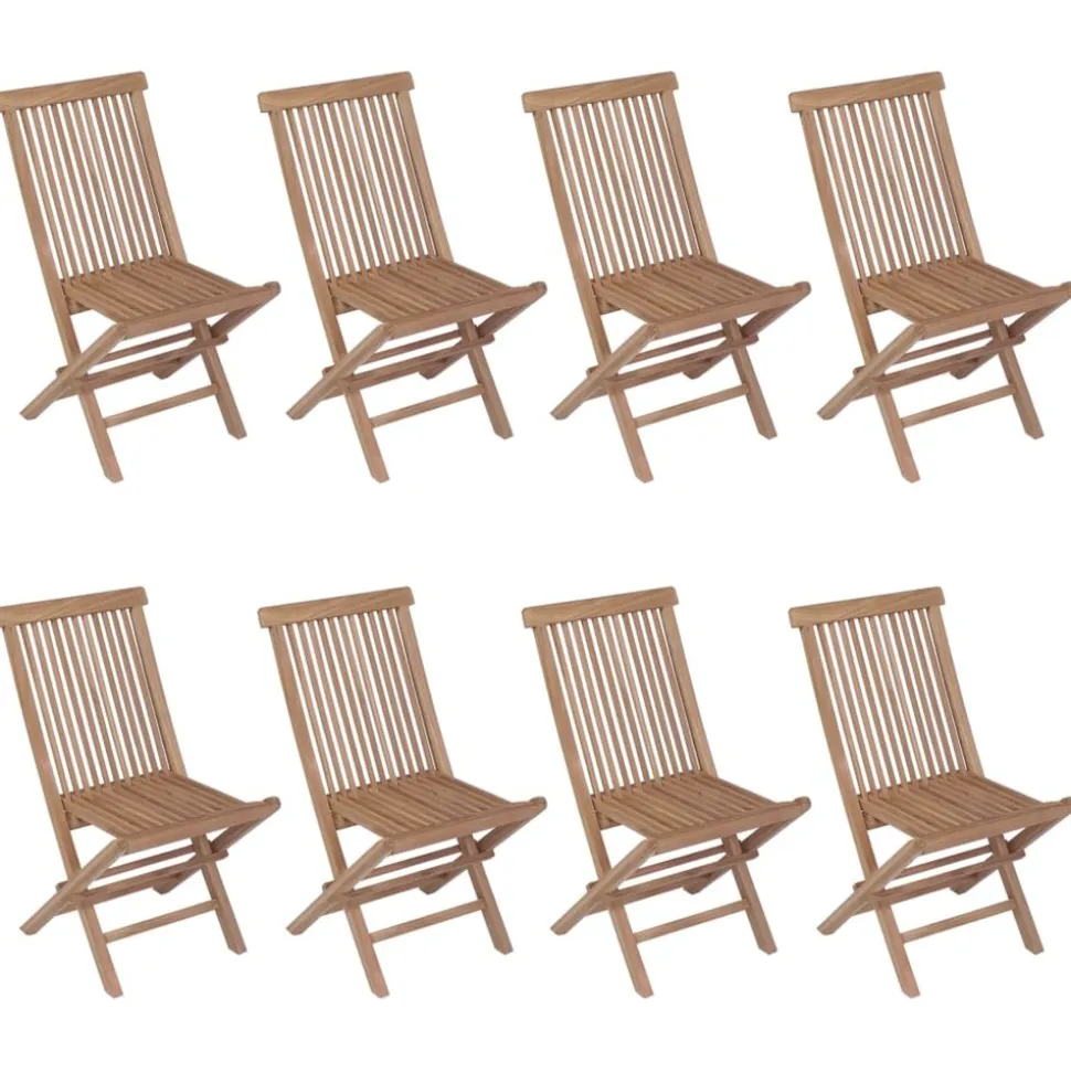 MAISON EXCLUSIVE - Ensemble à manger d'extérieur 9 pcs et chaises pliables teck