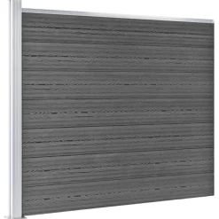 MAISON EXCLUSIVE - Ensemble de panneau de clôture wpc 872x146 cm noir
