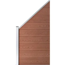MAISON EXCLUSIVE - Ensemble de clôture wpc 1 carré + 1 incliné 273x186 cm marron