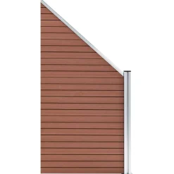 MAISON EXCLUSIVE - Ensemble de clôture wpc 1 carré + 1 incliné 273x186 cm marron