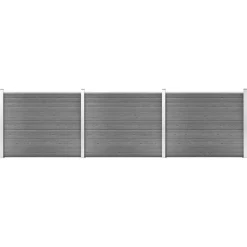 MAISON EXCLUSIVE - Ensemble de panneau de clôture wpc 526x146 cm gris