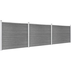 MAISON EXCLUSIVE - Ensemble de panneau de clôture wpc 526x146 cm gris