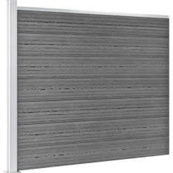 MAISON EXCLUSIVE - Ensemble de panneau de clôture wpc 526x146 cm gris
