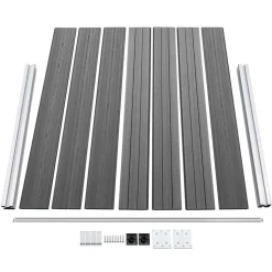 MAISON EXCLUSIVE - Ensemble de panneau de clôture wpc 526x146 cm gris