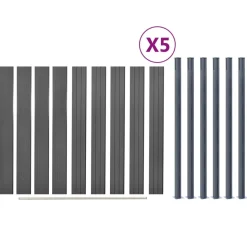 MAISON EXCLUSIVE - Ensemble de panneaux de clôture gris 872x186 cm wpc