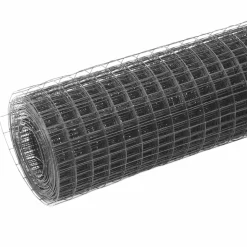 MAISON EXCLUSIVE - Grillage acier et revêtement en pvc 25 x 1 m gris