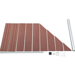 MAISON EXCLUSIVE - Panneau de clôture wpc 95x(105-180) cm marron