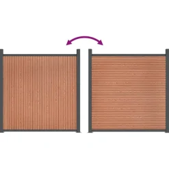 MAISON EXCLUSIVE - Panneau de clôture marron 1391x186 cm wpc