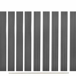 MAISON EXCLUSIVE - Panneaux de clôture de remplacement 9 pcs wpc 170 cm gris
