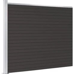 MAISON EXCLUSIVE - Panneau de clôture wpc 175x146 cm noir