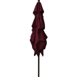 MAISON EXCLUSIVE - Parasol de jardin à 3 niveaux mât en aluminium rouge bordeaux