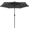 MAISON EXCLUSIVE - Parasol de jardin et lumières led mât en aluminium anthracite