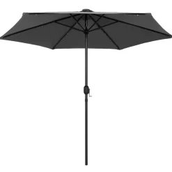 MAISON EXCLUSIVE - Parasol de jardin et lumières led mât en aluminium anthracite