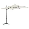 MAISON EXCLUSIVE - Parasol de jardin en porte-à-faux avec mât en acier sable