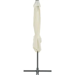 MAISON EXCLUSIVE - Parasol de jardin en porte-à-faux avec mât en acier sable