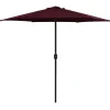 MAISON EXCLUSIVE - Parasol de jardin et mât en aluminium 270x246 cm rouge bordeaux